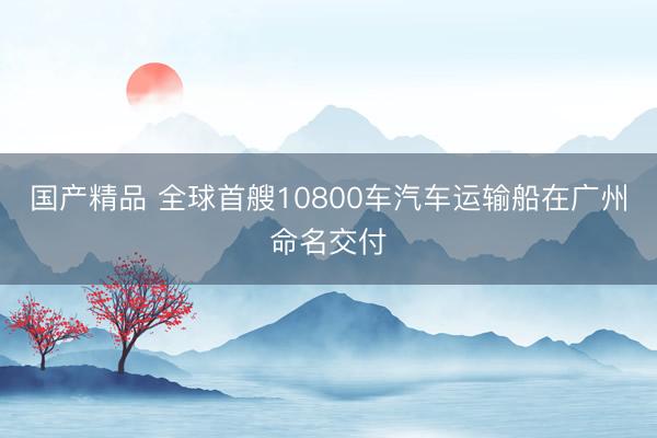 国产精品 全球首艘10800车汽车运输船在广州命名交付