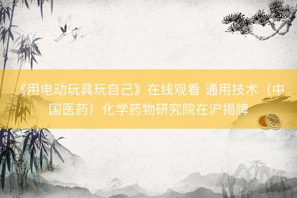 《用电动玩具玩自己》在线观看 通用技术（中国医药）化学药物研究院在沪揭牌