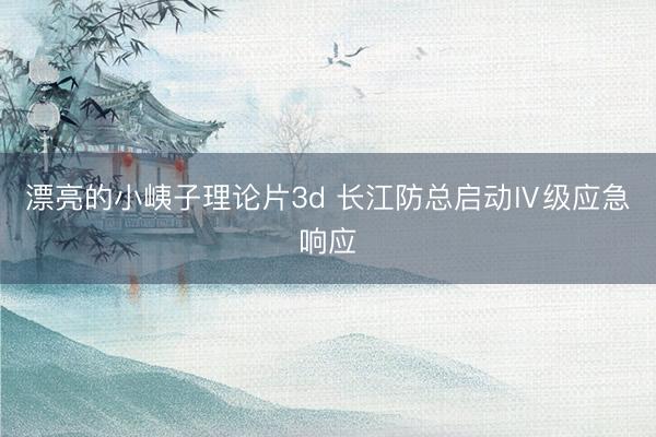 漂亮的小峓子理论片3d 长江防总启动Ⅳ级应急响应
