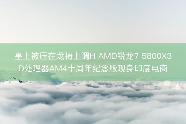 皇上被压在龙椅上调H AMD锐龙7 5800X3D处理器AM4十周年纪念版现身印度电商