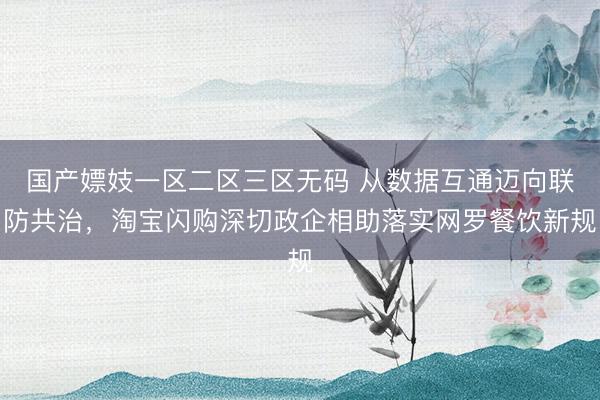国产嫖妓一区二区三区无码 从数据互通迈向联防共治，淘宝闪购深切政企相助落实网罗餐饮新规