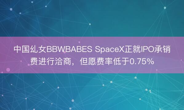 中国乣女BBWBABES SpaceX正就IPO承销费进行洽商，但愿费率低于0.75%