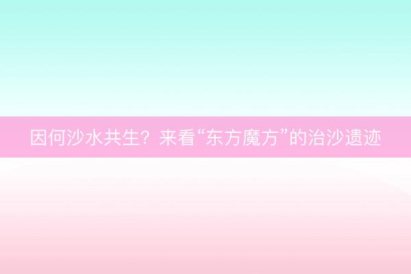因何沙水共生？来看“东方魔方”的治沙遗迹