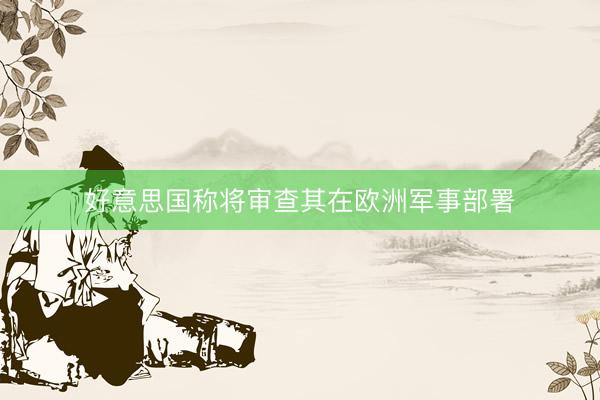 好意思国称将审查其在欧洲军事部署