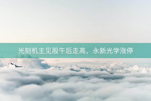 光刻机主见股午后走高，永新光学涨停